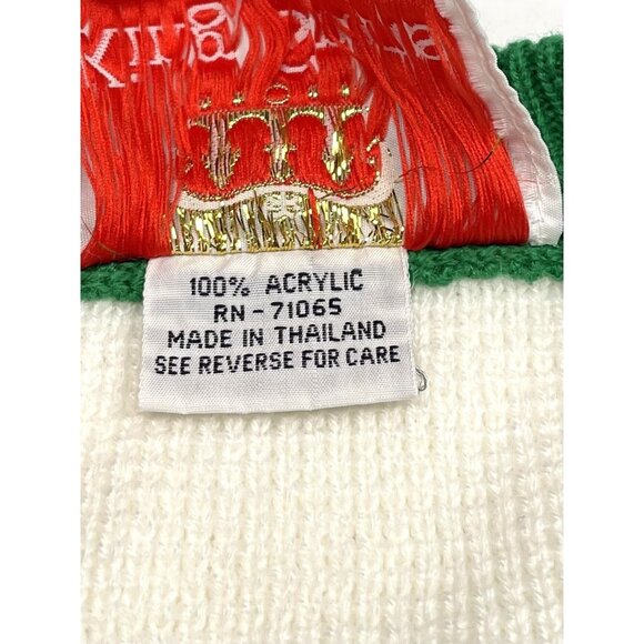 VTG KING SPORTS Mens XL Quaker State Racing Striped Sleeve Ivory SWEATER EUC - Picture 8 of 9